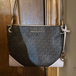 Michael Kors Nicole Crossbody. Brown and pink. Used once. Still like new.
